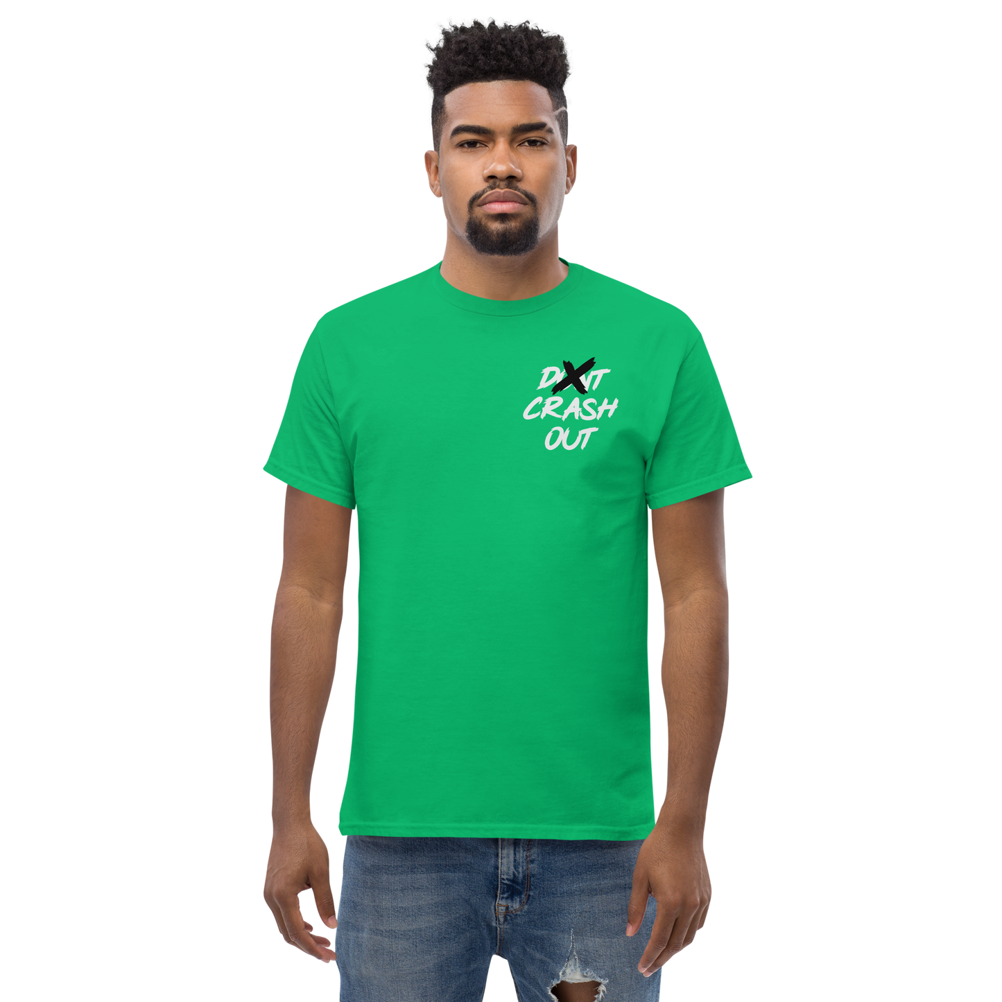 Black On White Don't Crash Out Men's classic tee