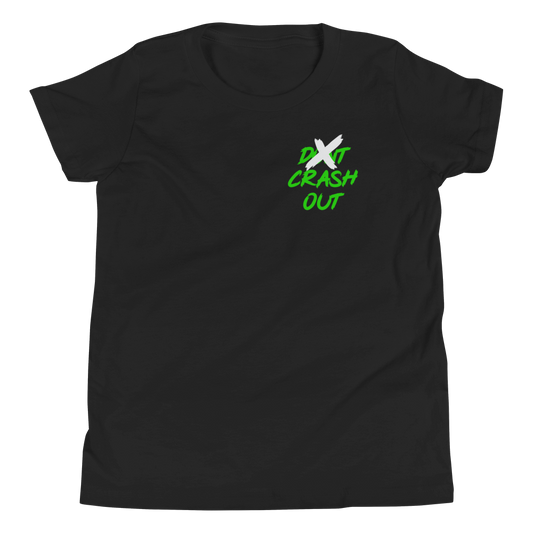 White On Green Youth Short Sleeve T-Shirt