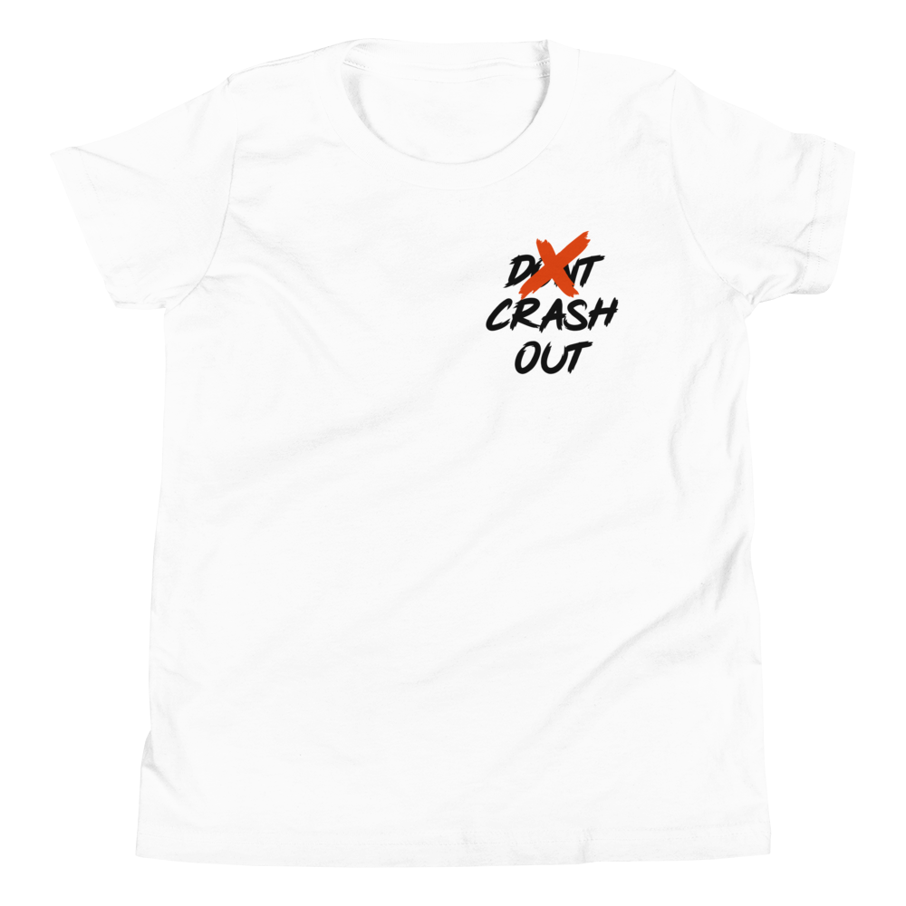 Red On Black Don't Crash Out Youth Short Sleeve T-Shirt