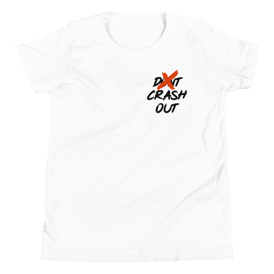 Red On Black Don't Crash Out Youth Short Sleeve T-Shirt